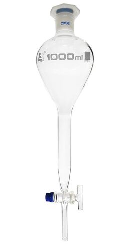 قمع فصل EISCO Gilson، 1000 مل - محبس زجاجي - سدادة بلاستيكية، حجم المقبس 29/32 - زجاج البورسليكات in Kuwait