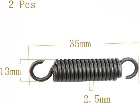 Small Dual Hook Tension Springs 2.5 X 13 X 50 Mm Spring Steel 2 Pcs(2.5 x 13 x 60 mm) in Kuwait