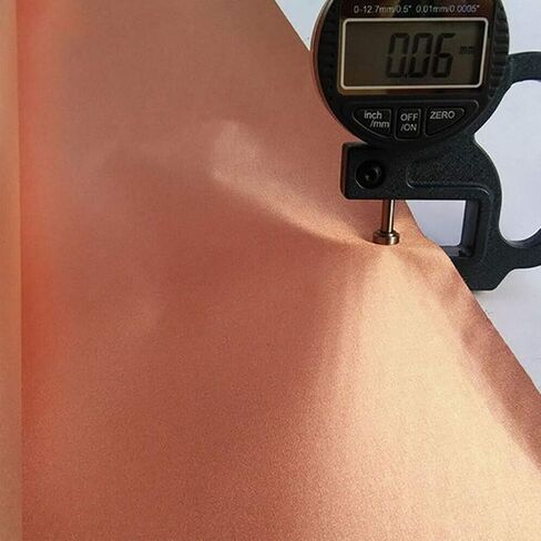 ‌1×1.1M Copper Conductive Shielding Fabric, RF Blocking for Cell/WiFi/GPS, EMI Radiation Reduction, Anti-Static, Data Theft Protection for Credit Cards‌(Color:Gold) in Kuwait