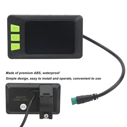 Electric Bikes LCD Display Screen, 24V 36V 48V 60V E Scooter Display Meter Control Panel Electric Scooter Panel Screen Speedometer 22.5mm/0.89in in Kuwait