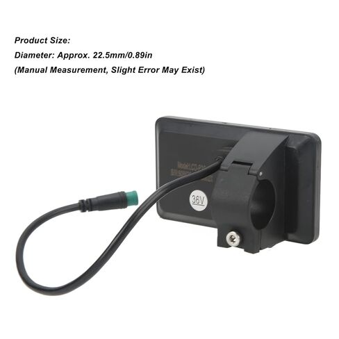 Electric Bikes LCD Display Screen, 24V 36V 48V 60V E Scooter Display Meter Control Panel Electric Scooter Panel Screen Speedometer 22.5mm/0.89in in Kuwait