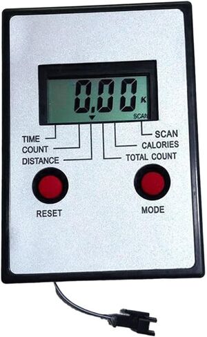Rowing Machine Display Monitor Replacement Speedometer Counter for Gym Fitness Equipment, Shows Time Distance Calories Count, Black White Plastic Console with AAA for battery Power in Kuwait
