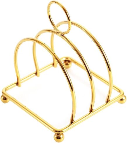 Gold Slice Stainless Steel Toast Rack,2 Slice Toast Rack Bread Loaf Slice Holder Stand Table Serving in Kuwait