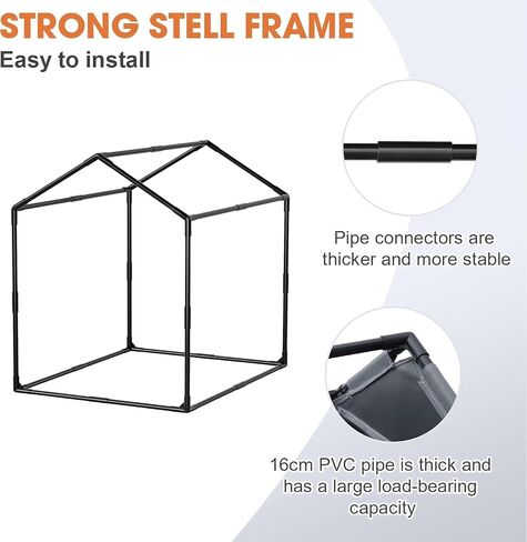 Dog House Indoor, XLarge Doghouse Soft with Frame, Waterproof Pet House for Medium Large Size Dogs, Warm Dog Cave Sleeping Nest Bed with Soft Cushion, 33.86x26.77x33.86in, Dark Gray in Saudi Arabia