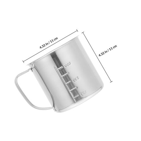 Lurrose Stainless Steel Measuring Cup with Graduated Scale for Accurate Measurement, Sturdy and Not Easy to Break, for Laboratory Use and Medicament Measuring Tasks in Kuwait