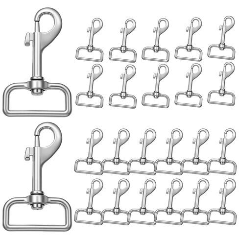 IMOZATA 24 Pcs Swivel Snap Hooks for Dog Leash Heavy Duty 2.6 Inch Zinc Alloy Bolt Snap with 360° Rotation for Keychain Camera Strap Pet Leash (0.79") in Kuwait