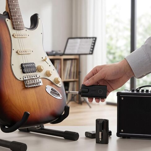 Guitar Headphone Amplifier Portable Guitar Amp Headphone Guitar Amplifier Bass Headphone Amplifier IR Loading Drum Machine USB OTG Audio with 50 Presets for Practice in Kuwait