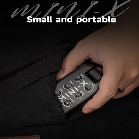 مضخم صوت جيتار Mini-X، مضخم صوت جيتار كهربائي محمول للجيب، 9 نغمات محاكاة، 3 تعديل و3 تأثيرات فضائية، بلوتوث لاسلكي، قابل للشحن عبر USB مع تسجيل OTG in Kuwait