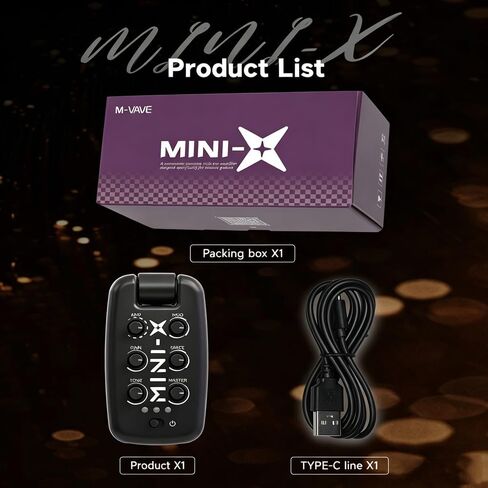 مضخم صوت جيتار Mini-X، مضخم صوت جيتار كهربائي محمول للجيب، 9 نغمات محاكاة، 3 تعديل و3 تأثيرات فضائية، بلوتوث لاسلكي، قابل للشحن عبر USB مع تسجيل OTG in Kuwait
