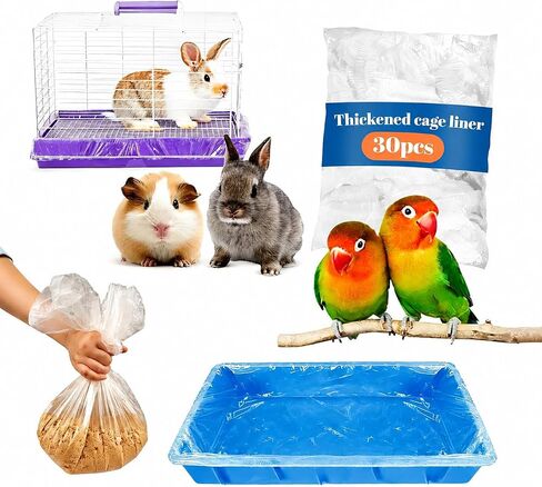 Disposable Small Animal Cage Liners, Plastic Liners Can Cover 37x19, 34x22 Inches, Suitable For Rabbits, Birds, Guinea Pigs, Chinchillas(50) in Saudi Arabia