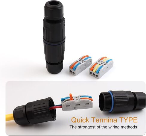 IP68 Waterproof Cable Connector Quick Connection 2 in Out 2/3 Pin Electrical Terminal Adapter Wire(KVF2002-2P) in Kuwait