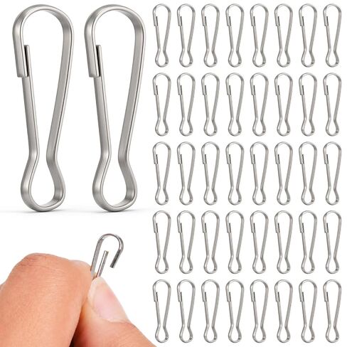Small Metal Spring Snap Hooks 100 Pcs Spring Lanyard Clips 1 Inch Snap Clip Hook for Keychains, ID Holders, Plant Hanger, Flagpole Hooks (25mm) in Kuwait