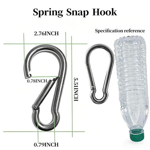 12Pack 5.5 Inch Heavy Duty Spring Snap Hooks, Connectors for Swing, Hammock, Gym, Fitness, Boating - 1400lbs Capacity in Kuwait