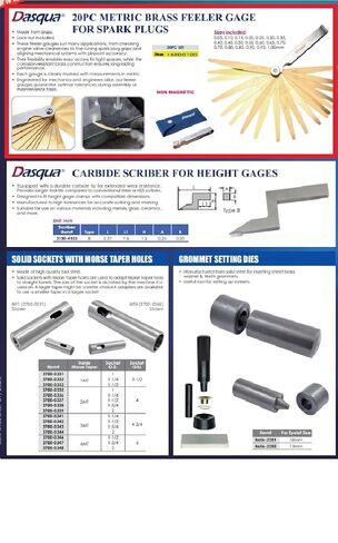 Dasqua 1620-0100 20 Piece Metric Brass Feeler Gauge for Spark Plugs in Kuwait