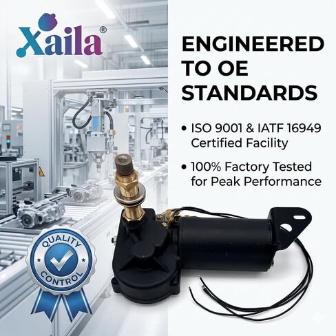 محرك ممسحة بحرية بعمود Xaila 12 فولت 2.5 بوصة - بديل لسلسلة 34010 30991 4R2.12.R110D WWF12C18، اكتساح قابل للتعديل 40-110 درجة، حديقة يسارية، فولاذ مقاوم للصدأ مختوم للزجاج الأمامي للقارب in Kuwait