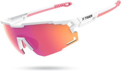 نظارات شمسية رياضية مستقطبة X-TIGER للرجال والنساء، إطار TR90 خفيف للغاية للحماية من الأشعة فوق البنفسجية 400، نظارات بيسبول للجري وركوب الدراجات in Kuwait