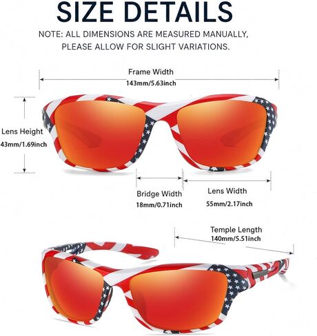 USA American Flag Polarized Sport Sunglasses for Men Women 4th of July Patriotic Independence Day Sun Glasses, in Saudi Arabia