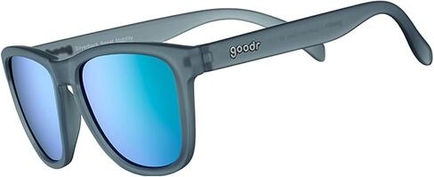 goodr Silverback Squat Mobility Polarized Sunglasses for Men & Women, Medium Sized (OG), Dark Gray Translucent Frames with Light Green Mirrored Reflective Lenses, UV400 Protection, No Slip, No Bounce in Kuwait