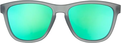 goodr Silverback Squat Mobility Polarized Sunglasses for Men & Women, Medium Sized (OG), Dark Gray Translucent Frames with Light Green Mirrored Reflective Lenses, UV400 Protection, No Slip, No Bounce in Kuwait