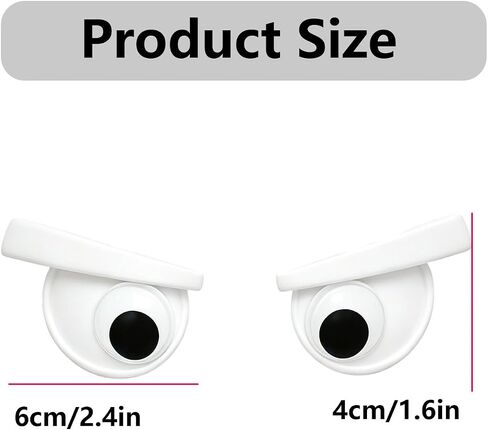 زخرفة العيون لمكنسة Roborock Qrevo S5/S7/MaxV، التقشير واللصق تضيف شخصية إلى الروبوت الخاص بك، ديكور DIY ممتع ملحق مخصص مبتكر لإضفاء طابع شخصي على أجهزتك المنزلية الذكية (أبيض) in Kuwait