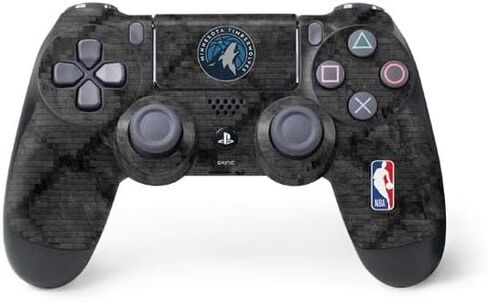 ملصق Skinit المخصص للألعاب متوافق مع وحدة تحكم PS4 - تصميم مطبوع على شكل حيوان أسود مرخص رسميًا من NBA Minnesota Timberwolves in Kuwait