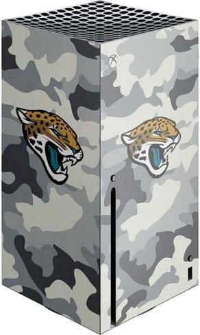 ملصق Skinit المخصص للألعاب متوافق مع وحدة تحكم Xbox Series X - تصميم شعار كبير مرخص رسميًا من NFL Jacksonville Jaguars in Saudi Arabia