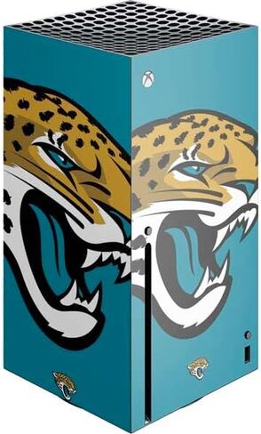 ملصق Skinit المخصص للألعاب متوافق مع وحدة تحكم Xbox Series X - تصميم شعار كبير مرخص رسميًا من NFL Jacksonville Jaguars in Saudi Arabia