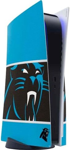 غلاف Skinit المخصص للألعاب متوافق مع وحدة تحكم PS5 - تصميم سلسلة الأداء NFL Carolina Panthers Blue المرخص رسميًا in Kuwait