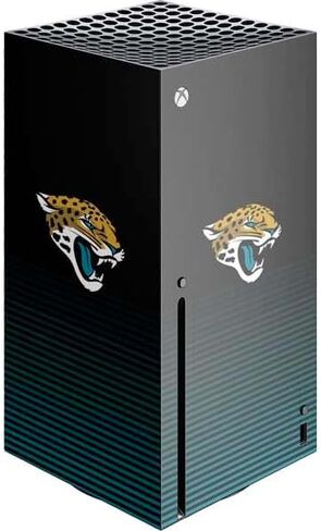 ملصق Skinit المخصص للألعاب متوافق مع وحدة تحكم Xbox Series X - تصميم شعار كبير مرخص رسميًا من NFL Jacksonville Jaguars in Saudi Arabia