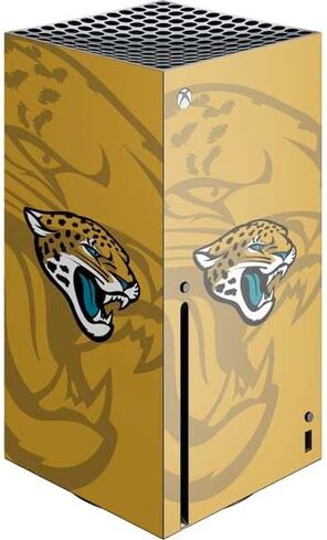 ملصق Skinit المخصص للألعاب متوافق مع وحدة تحكم Xbox Series X - تصميم شعار كبير مرخص رسميًا من NFL Jacksonville Jaguars in Saudi Arabia