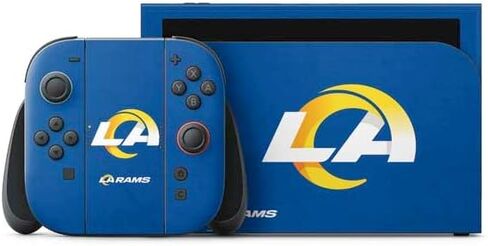 Skinit Decal Gaming Skin Compatible with Nintendo Switch 2 (2025) with Joy-Con - Officially Licensed NFL Los Angeles Rams Helmet Design in Kuwait
