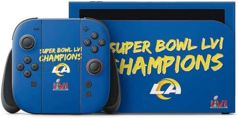 Skinit Decal Gaming Skin Compatible with Nintendo Switch 2 (2025) with Joy-Con - Officially Licensed NFL Los Angeles Rams Helmet Design in Kuwait
