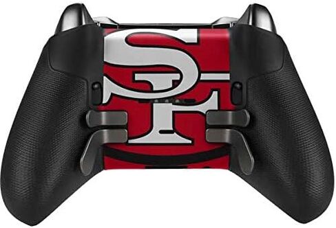 ملصق Skinit المخصص للألعاب متوافق مع وحدة التحكم اللاسلكية Xbox Elite Series 2 - تصميم شعار NFL San Francisco 49ers Retro المرخص رسميًا in Kuwait