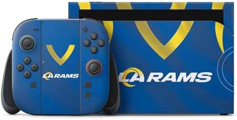 Skinit Decal Gaming Skin Compatible with Nintendo Switch 2 (2025) with Joy-Con - Officially Licensed NFL Los Angeles Rams Helmet Design in Kuwait