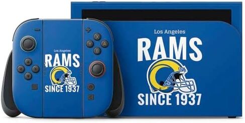 Skinit Decal Gaming Skin Compatible with Nintendo Switch 2 (2025) with Joy-Con - Officially Licensed NFL Los Angeles Rams Helmet Design in Kuwait