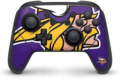 Skinit Decal Gaming Skin Compatible with Nintendo Switch Pro Controller - Officially Licensed NFL Minnesota Vikings Large Logo Design in Kuwait