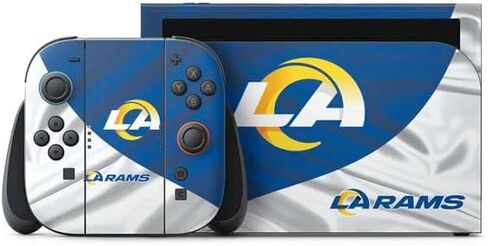 Skinit Decal Gaming Skin Compatible with Nintendo Switch 2 (2025) with Joy-Con - Officially Licensed NFL Los Angeles Rams Helmet Design in Kuwait
