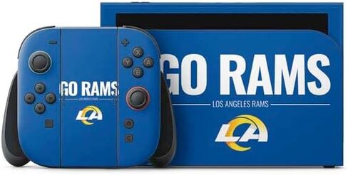 Skinit Decal Gaming Skin Compatible with Nintendo Switch 2 (2025) with Joy-Con - Officially Licensed NFL Los Angeles Rams Helmet Design in Kuwait