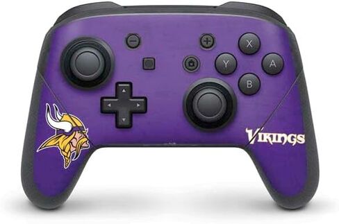 Skinit Decal Gaming Skin Compatible with Nintendo Switch Pro Controller - Officially Licensed NFL Minnesota Vikings Large Logo Design in Kuwait