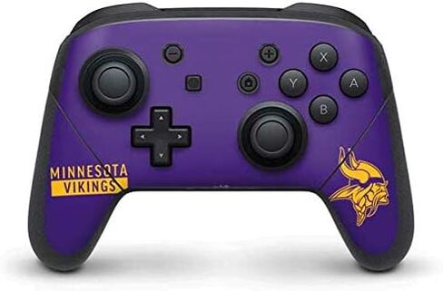 Skinit Decal Gaming Skin Compatible with Nintendo Switch Pro Controller - Officially Licensed NFL Minnesota Vikings Large Logo Design in Kuwait