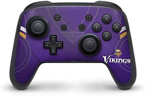 Skinit Decal Gaming Skin Compatible with Nintendo Switch Pro Controller - Officially Licensed NFL Minnesota Vikings Large Logo Design in Kuwait