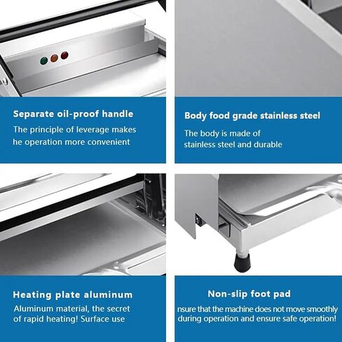 Commercial Hamburger Toaster, 6 Slices Electric Heating Hamburger Oven, Double-Layer Burger Bun Grilled Bread Machine in Kuwait