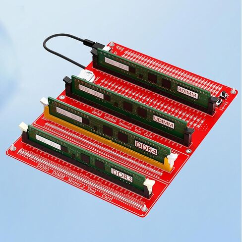 4 في 1 DDR3 DDR4 DDR5UDMM DDR5RDIMM بطاقة اختبار تشخيص الذاكرة وحدة ذاكرة الوصول العشوائي العالمية وحدة تحليل فتحة اللوحة الأم، لسطح المكتب DDR3 DDR4 DDR5 in Kuwait