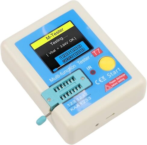 Multi-functional Transistor Tester for LCR ESR Component Testing, 3.5 Inch Color TFT Backlight Screen for Diode Resistor Capacitor, Portable LCR-T7 Meter for IR Remote Decoding in Kuwait