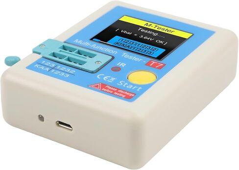 Multi-functional Transistor Tester for LCR ESR Component Testing, 3.5 Inch Color TFT Backlight Screen for Diode Resistor Capacitor, Portable LCR-T7 Meter for IR Remote Decoding in Kuwait