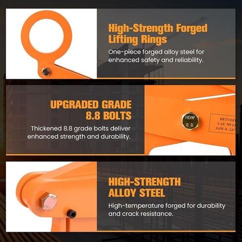 705 lb Stone Lifting Clamp, 0–2.6 in Opening Range, A-Type Granite Slab Lifting Clamp, Heavy Duty Vertical Clamp for Granite, Marble & Concrete Slabs in Kuwait
