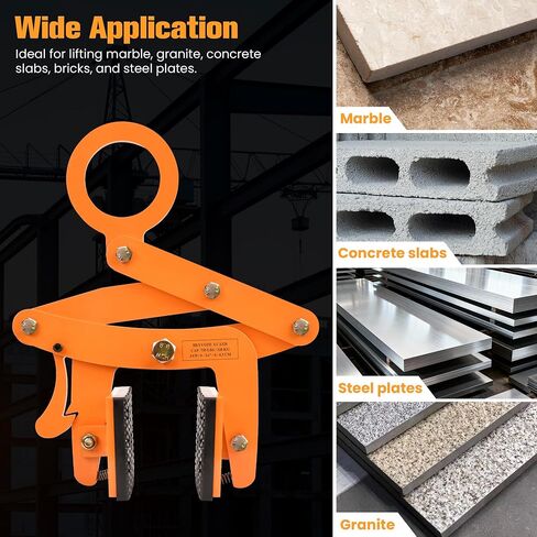 705 lb Stone Lifting Clamp, 0–2.6 in Opening Range, A-Type Granite Slab Lifting Clamp, Heavy Duty Vertical Clamp for Granite, Marble & Concrete Slabs in Kuwait