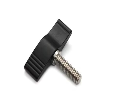5pcs M4 M5 M6 Color Adjustable Thumb Screws T Type / 7 Type Hand Tighten Screw Handle Knob Bolt Aluminum Alloy(Black T Type,M6 x 25mm) in Kuwait