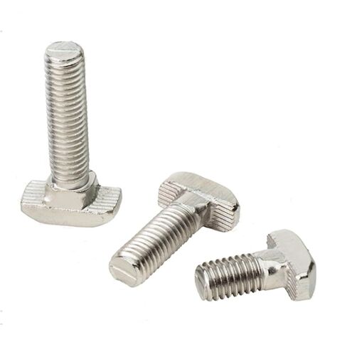 Hammer Head T Bolts, 50 Pcs Carbon Steel T Bolts for 20/30 Aluminum Profiles, M5 M6 M8 Multiple Sizes(20-M5x12) in Kuwait