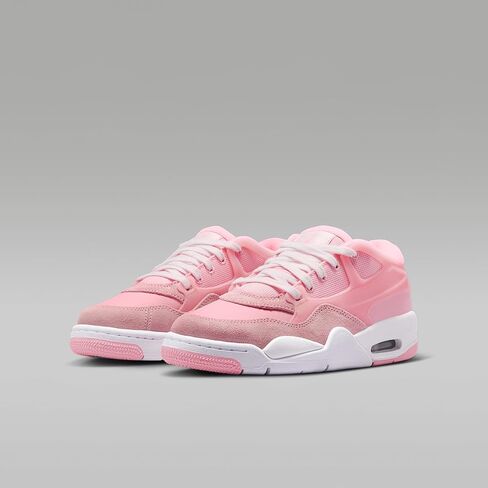 حذاء Air Jordan Big Kids' 4 RM أبيض وردي ناعم (GS) in Kuwait